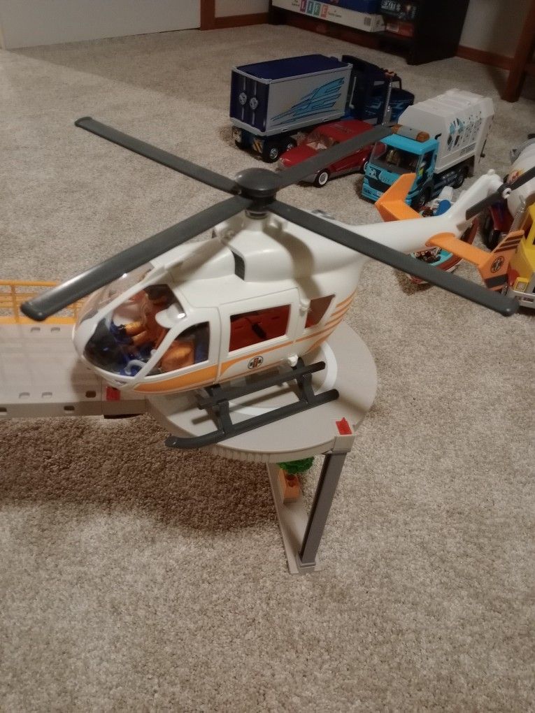 Ambulance Helicopter And Pad