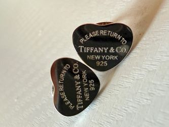 Tiffany & Co. Sterling Silver “Return to Tiffany” Heart Tag Stud Earrings