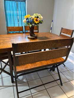 Real wood dining table