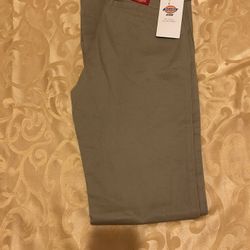 Dickies Girls Junior Slim Fit Khaki Pants