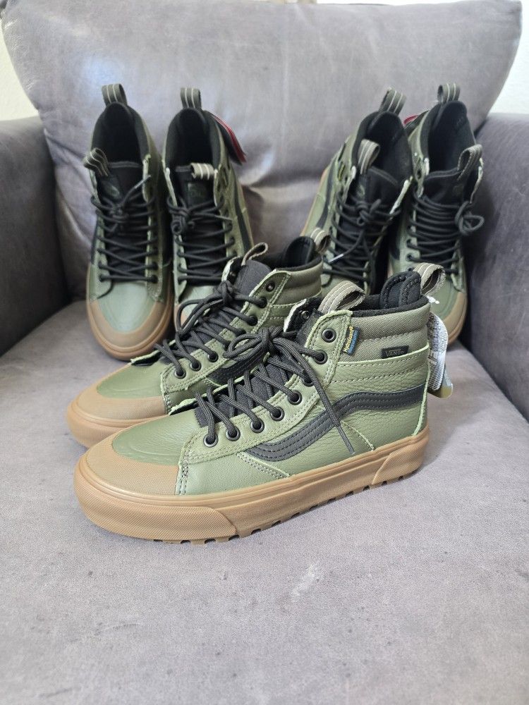 Vans Sk-8 Hi MTE Ultracush Waterproof Insulated Boots Men 6.5, 7, & 7.5 Green Gum
