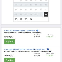 LEGOLAND FLORIDA TIX *HALF OFF**