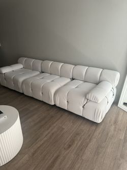 White 106" Modular Luxury Couch