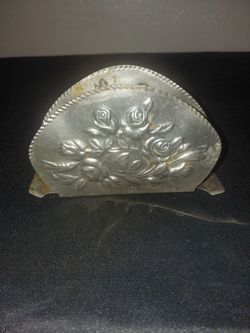 vintage rustic napkin holder.