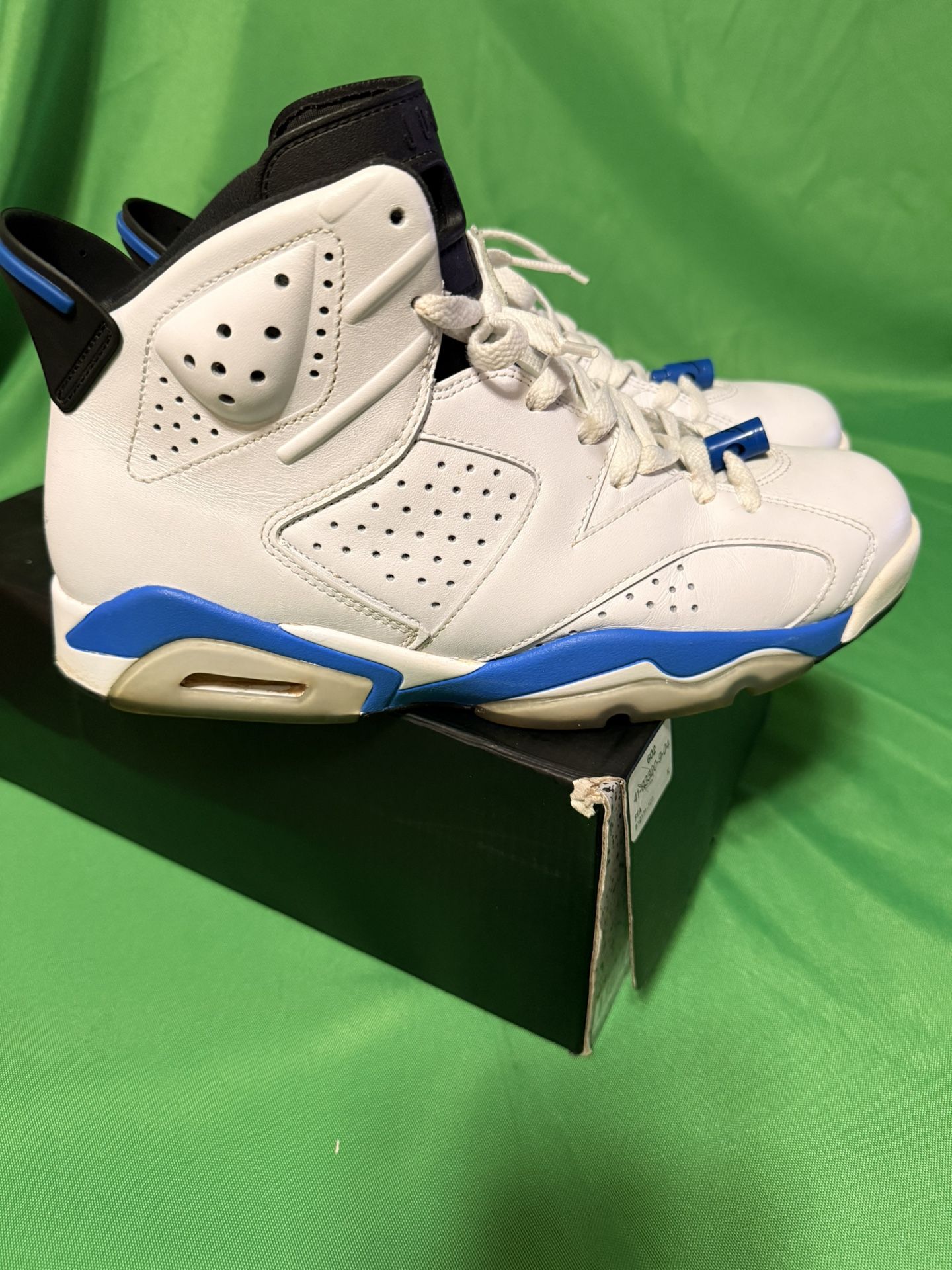 Nike Air Jordan Retro 6 Sport Blue 2014 Size 10 384664-107