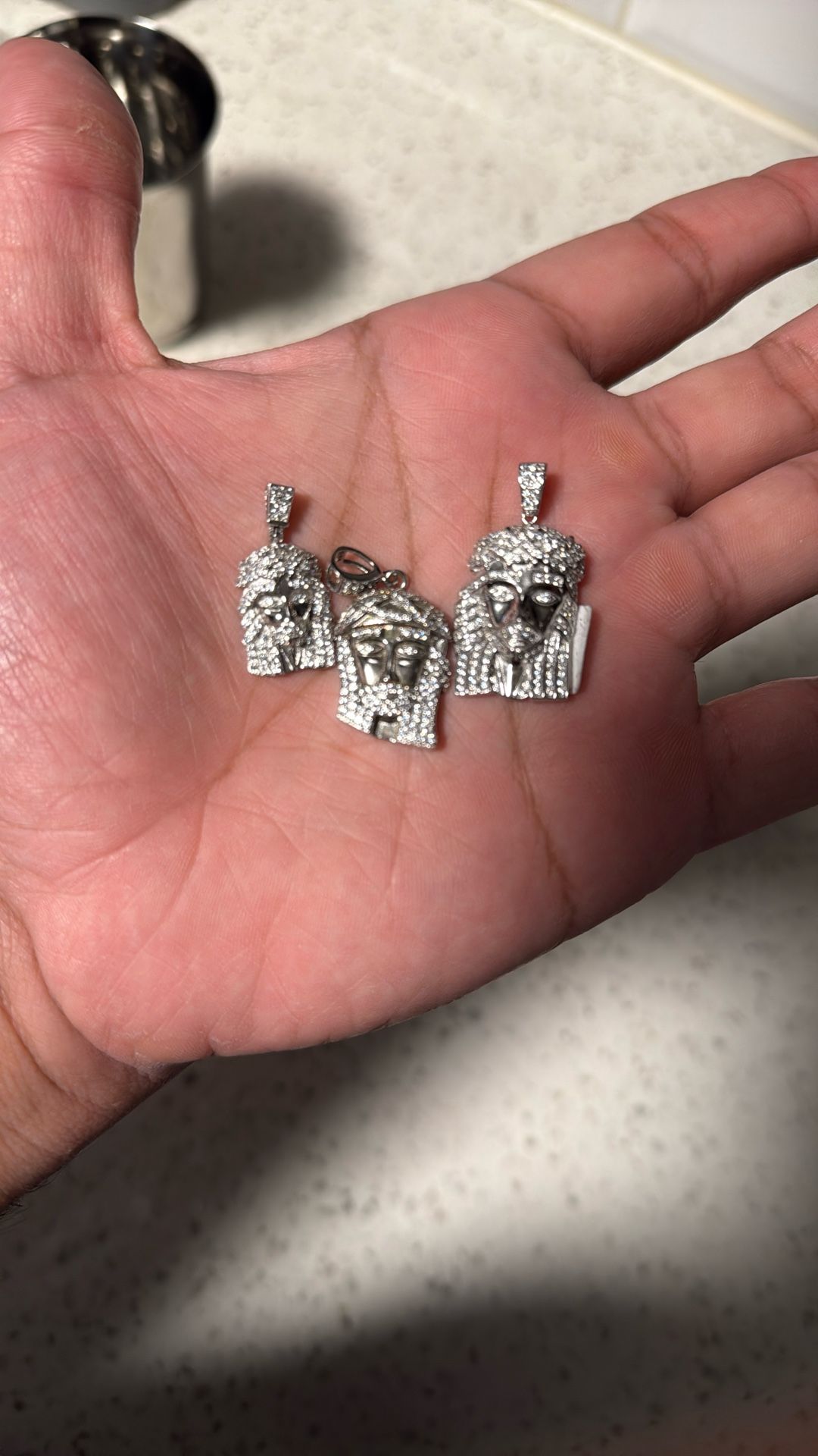 Jesus Face Charms 925 Silver