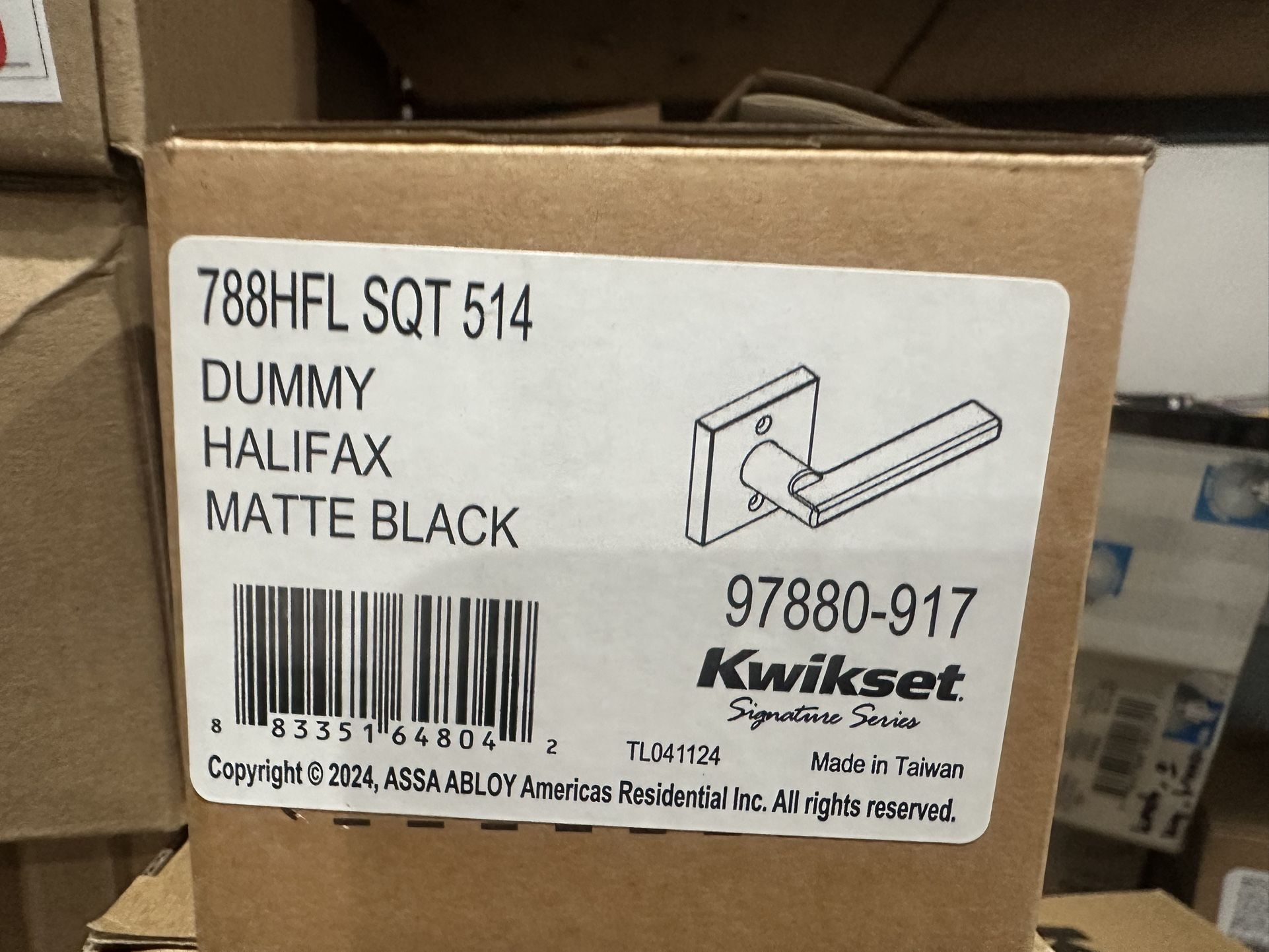 Kwikset Dummy Lock in Matte Black 