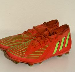 Adidas Predator Soccer Cleats Mens Size 10 Orange Green FG Lace Up Low Top