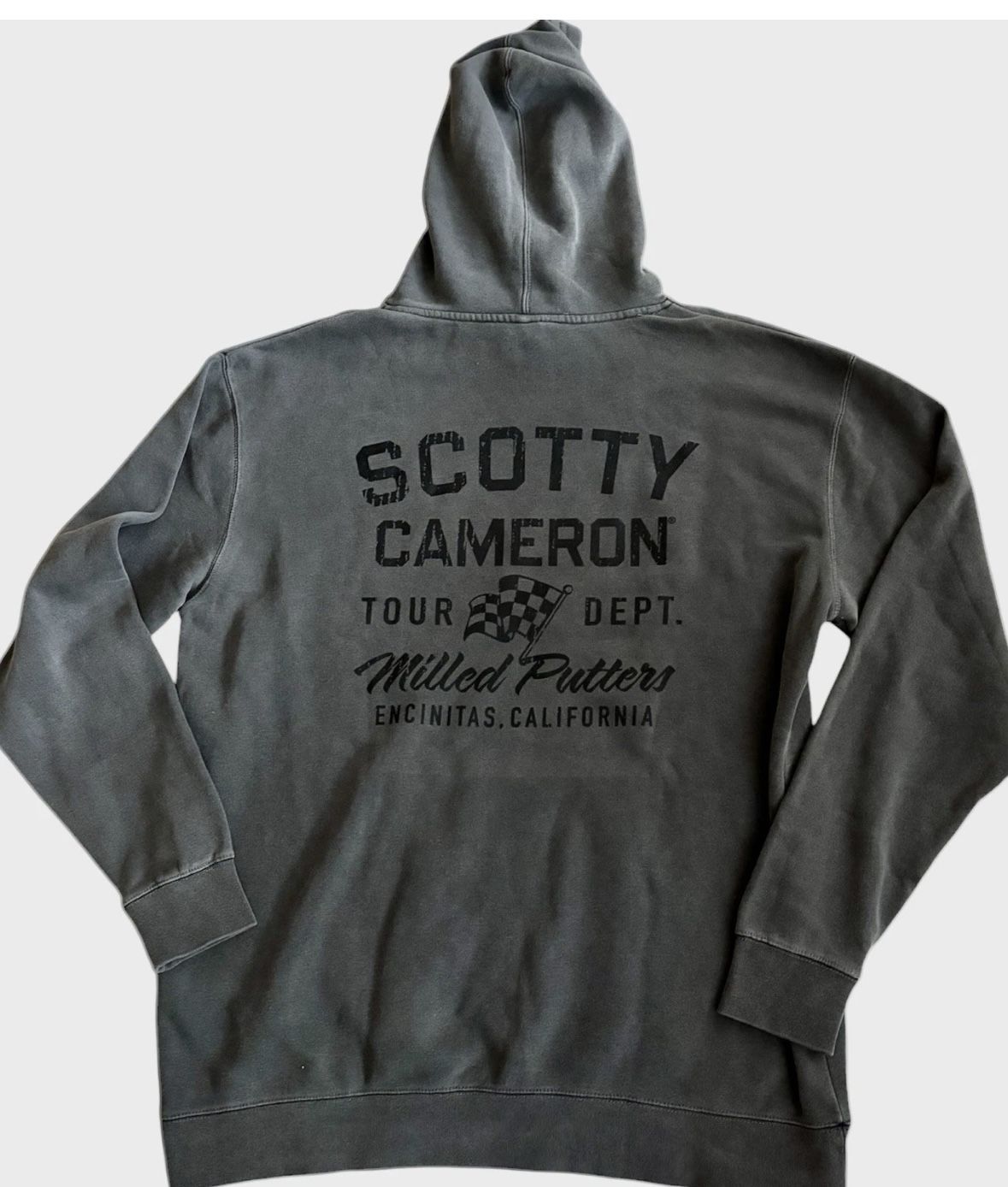 NWT SCOTTY CAMERON Circle T Checker Flag Hoodie Sweatshirt Black sz L Tour Dept