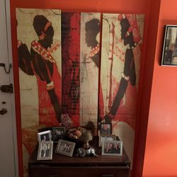 3 Piece African Themed Wall Mural