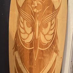 Owl Design Longboard Deck