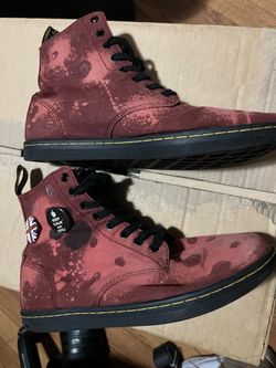 Doc Martens AirWair ALFIE Canvas Maroon Ankle Boot Sz 10 Men's