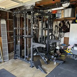 Smith Machine 400 | Adjustable Bench | 245lb Cast Iron Olympic Weights | 7ft Olympic Bar | Fitness | Gym Equipment | FREE DELIVERY/INSTALLATION 🚚 🛠️