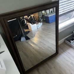 Large Ornate Framed Mirror – Vintage Bronze Finish