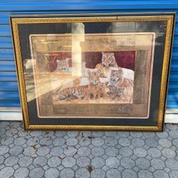 Lion Picture Framed