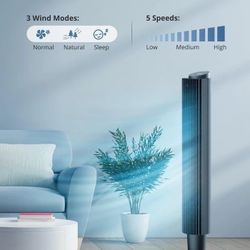 
New 42” or 36” Height Adjustable, 90° Oscillating Tower Fan with 5 Fan Speeds