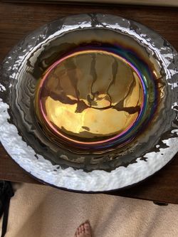 Ferro Murano Glass bowl 18”