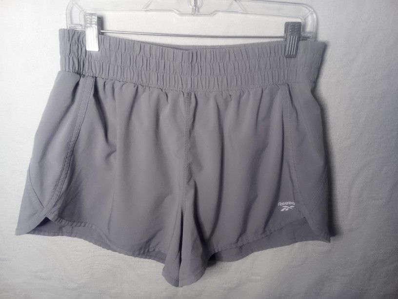 Women's Reebok  Gray Nylon Shorts Size Medium 