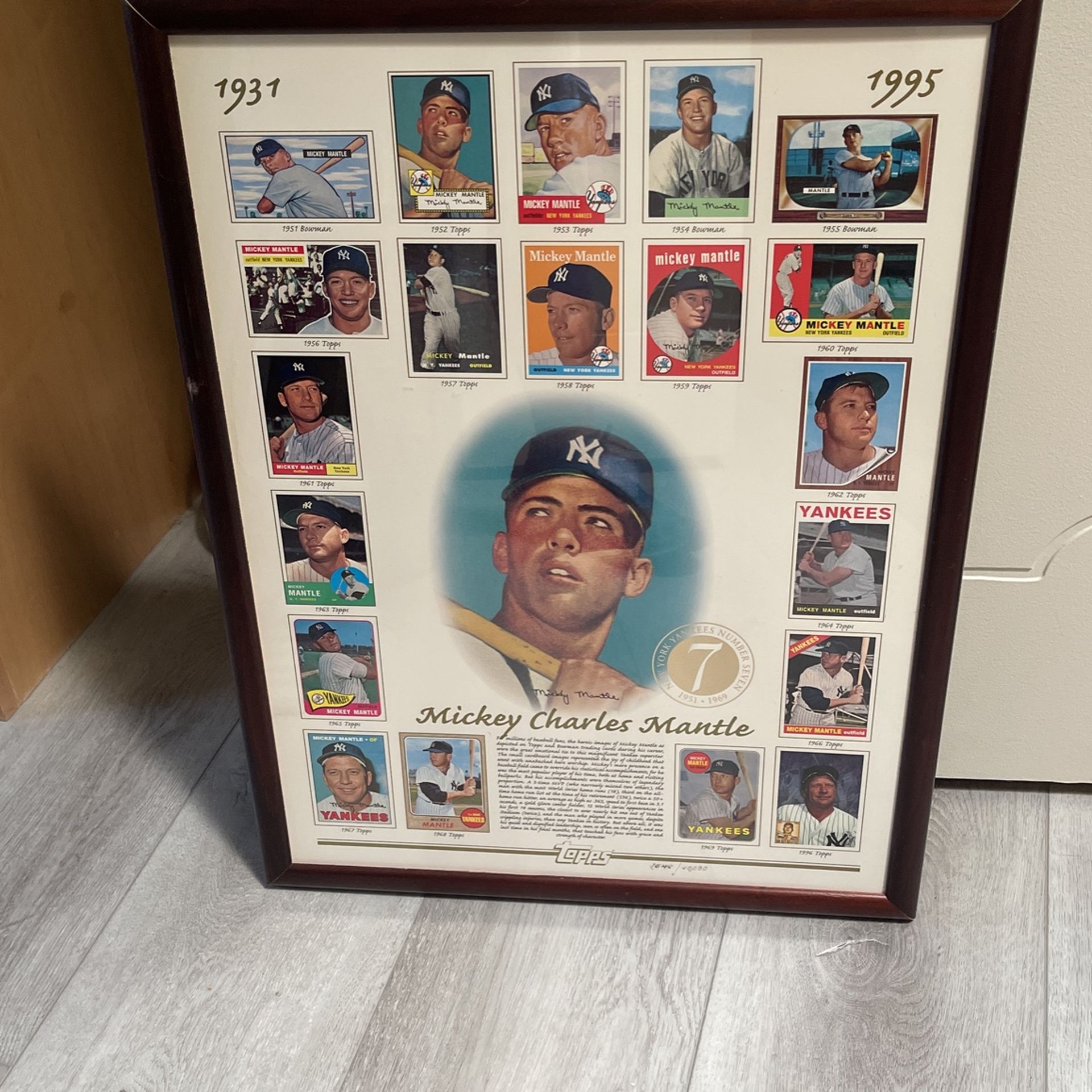 Mickey Mantle Tops Poster # 1648/10000