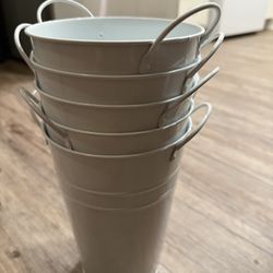 Cute White “garden” Buckets 