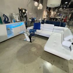 Sofá Seccional Blanco ⭐️ Sectional Sofa White Color (FINANCING AVAILABLE/$0 DOWN PAYMENT)