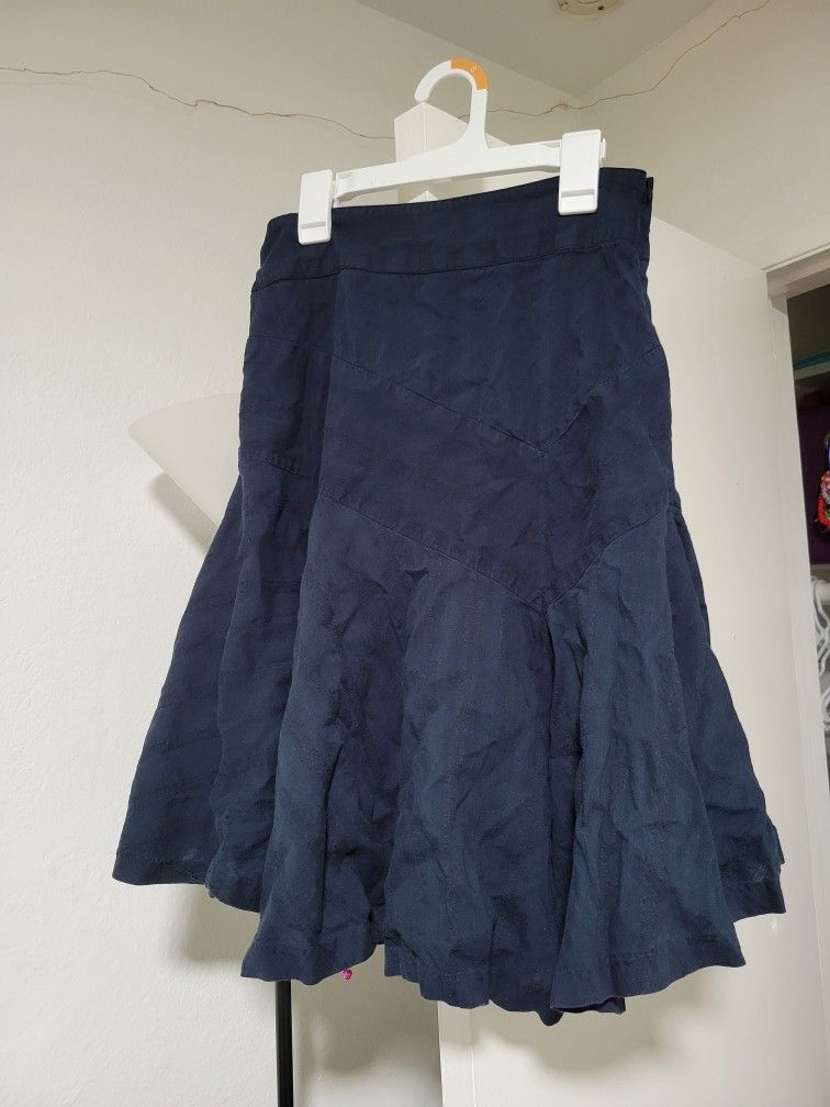 Navy Midi Skirt