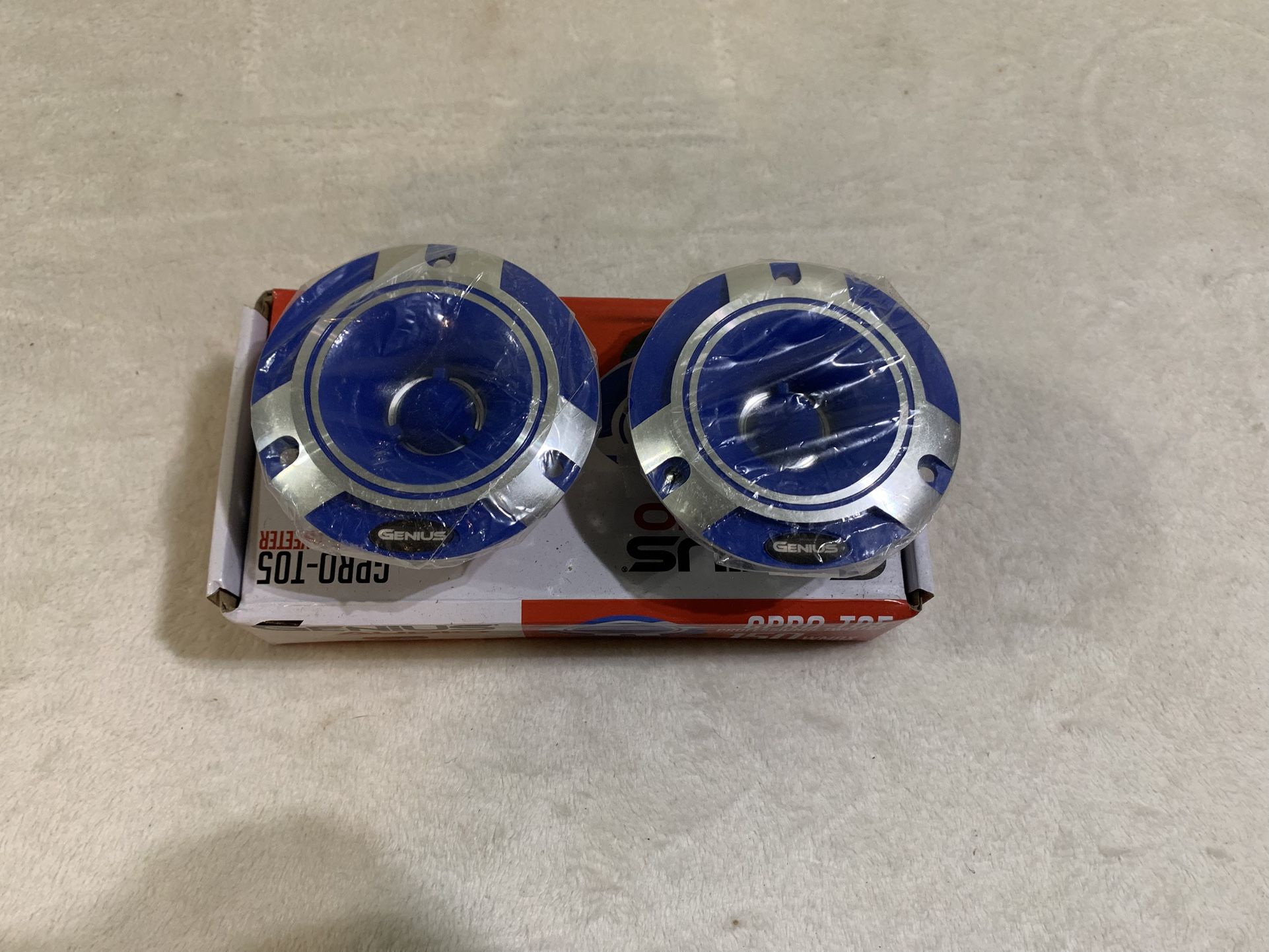 Brand New Pair Genius Audio Aluminum Bullet Tweeters (blue) 
