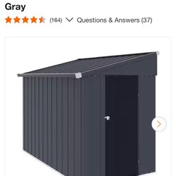 Verkous  4 ft. W x 8 ft. D Metal Lean-to Shed Storage 