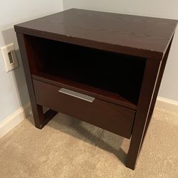 Brown Crate and Barrel Nightstand