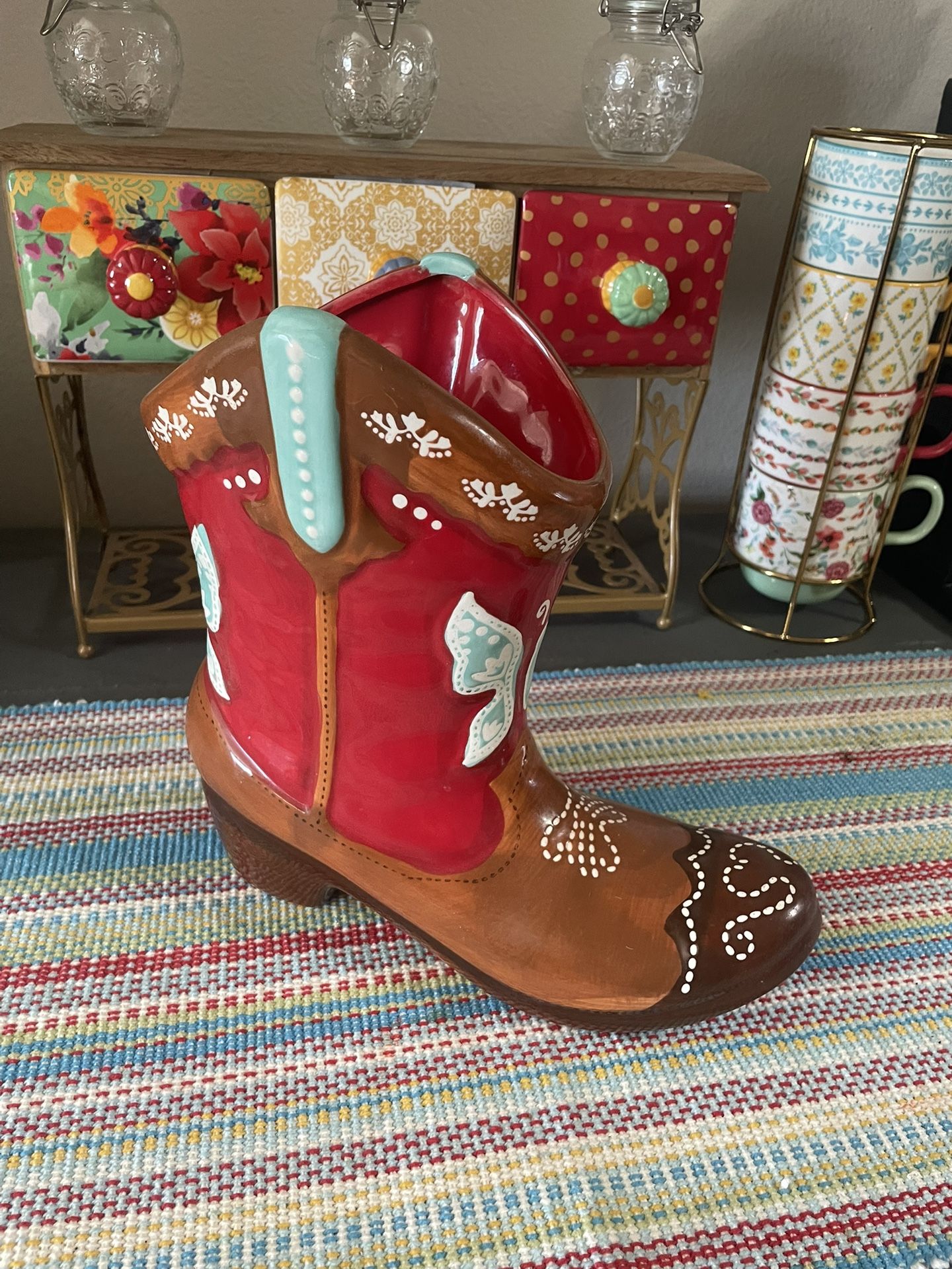Pioneer Woman Boot Flower Pot