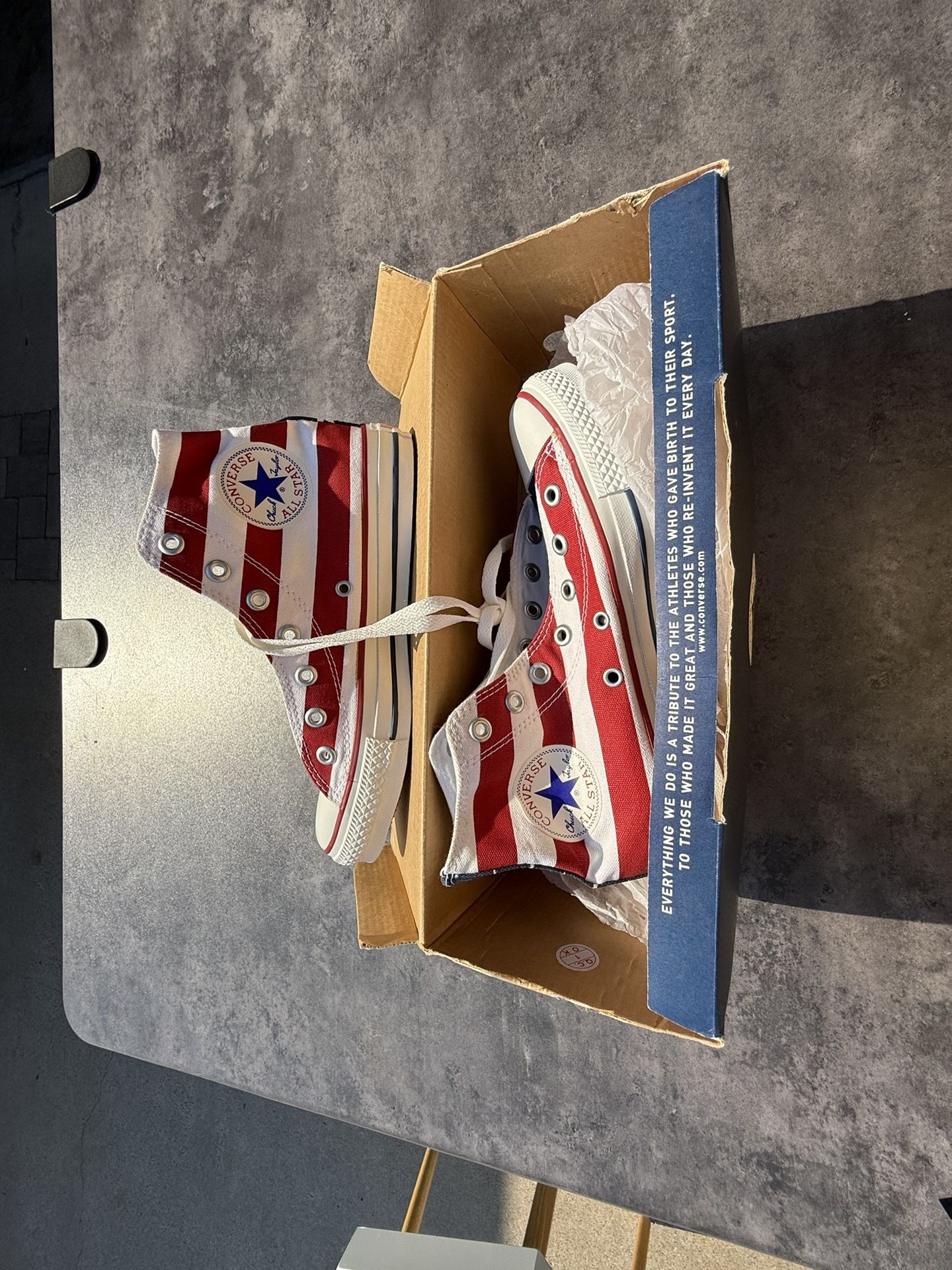 Converse Chuck Taylor All Star Hi – Stars & Bars (Size 7W/5M)