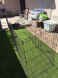 Black Metal Wire Pet Playpen Exercise Pen