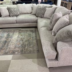 AP🎉 Soft Microfiber 3-Piece Sectional Couch// Financing & Delivery 