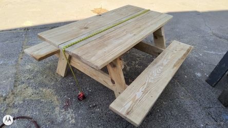 Picnic tables and Wells  different sizes