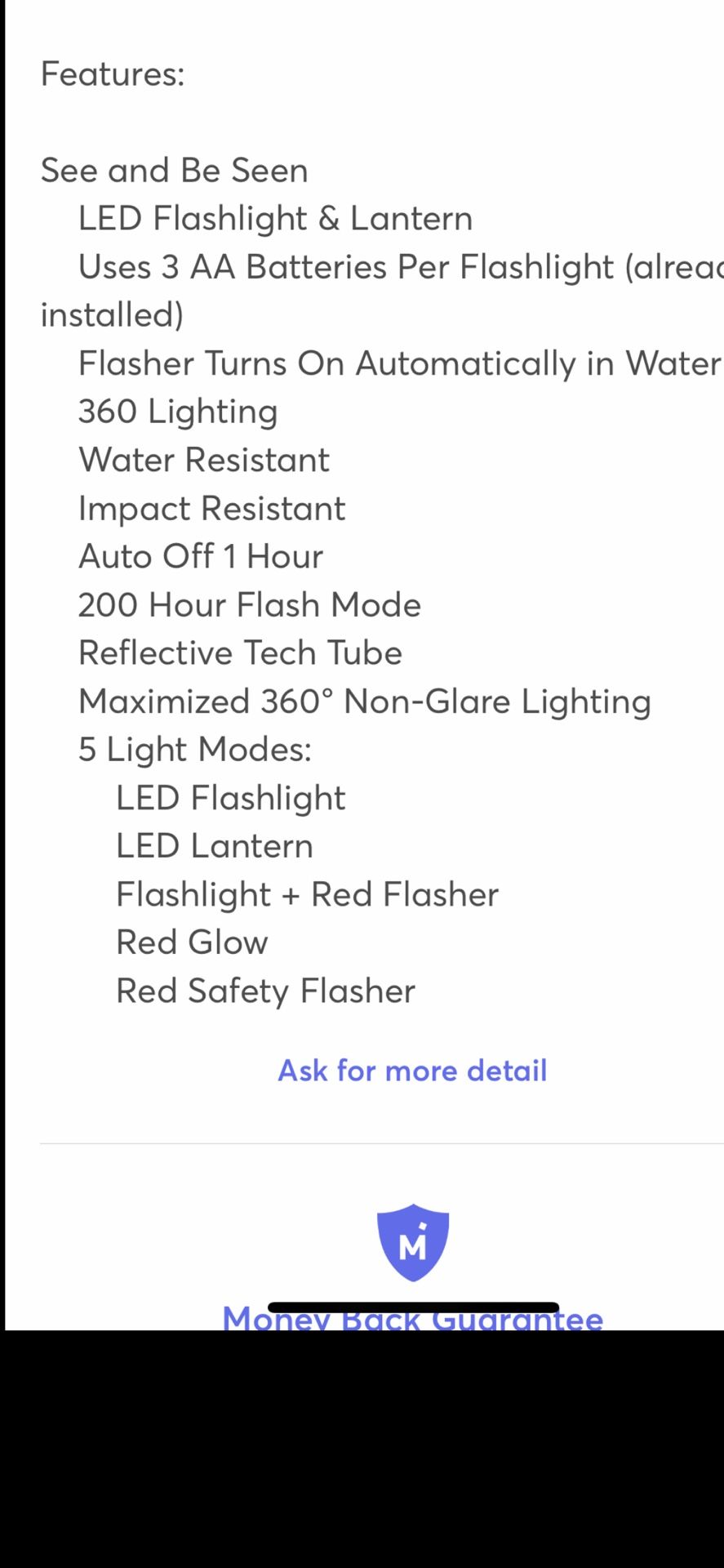ONE LIFE GEAR FLASHLIGHT / LANTERN. NEW SEE ALL PICS .