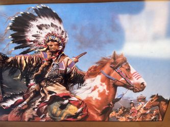Sighting the Intruders by renowned Western artist Frank McCarthy