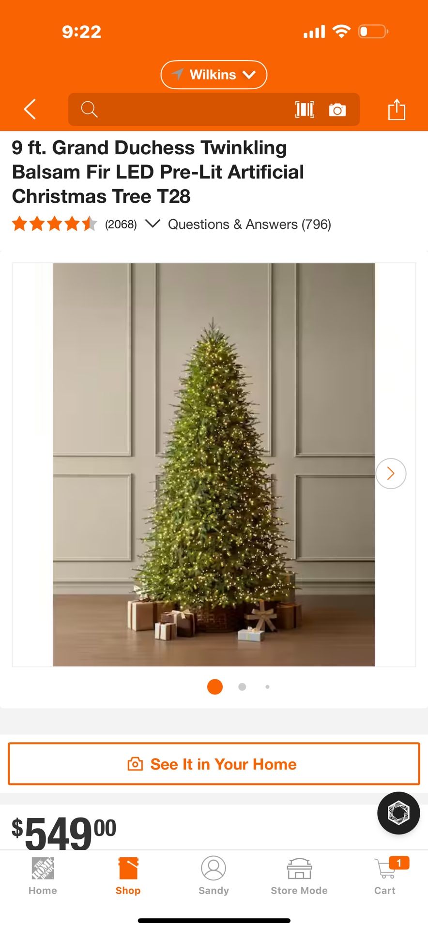 9ft Home Depot TikTok Viral Grand Duchess Christmas Tree