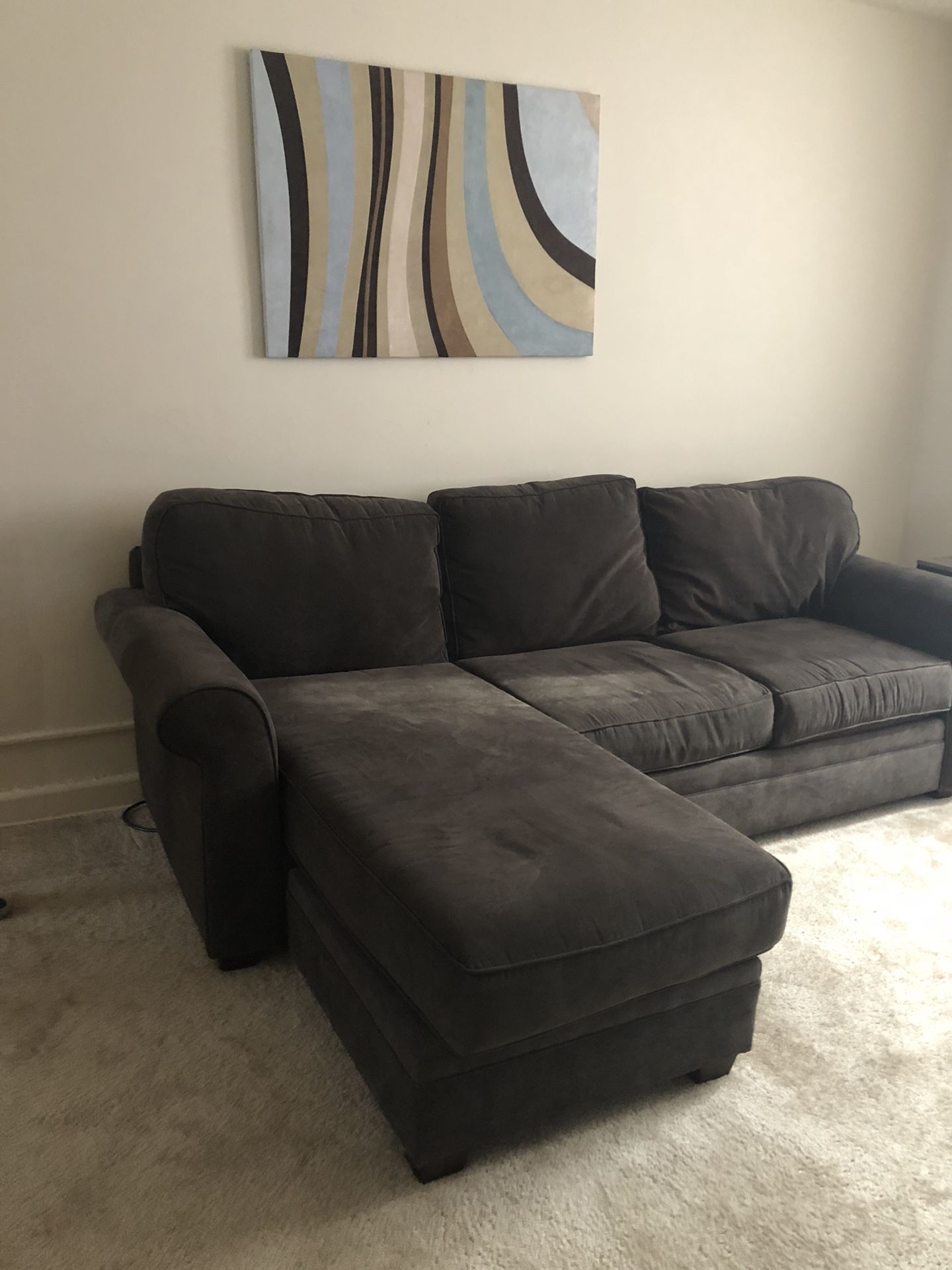 Sectional Couch + Wall Art