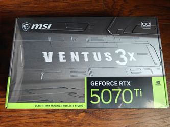 MSI GeForce GeForce RTX 5070 Ti 16G VENTUS 3X OC Graphics Card, 16GB GDDR7, DPx3, HDMIx1, DLSS 4