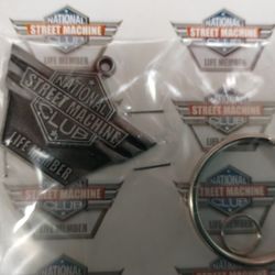 National Street Machine Club Life Member keychain, new, sealed