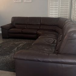 100% Leather Sectional