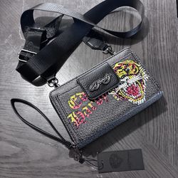 Ed Hardy bedazzled tiger Crossbody bag