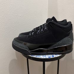 Nike Air Jordan 3 Black Cat Size 9.5