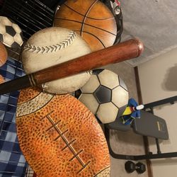 Sports Decorations And Tall Lamp 