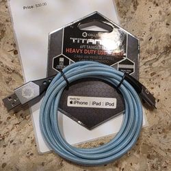 NEW Celltronix 6' Tangle Free Heavy Duty USB Cable Type C - Lightening MFI Certified Sync & Charge Connector Cables