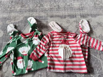 Boys Christmas Footsie Pajamas Size 3T
