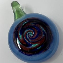 Glass Pendant With Dichroic Accents 