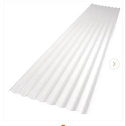 2.2 ft.x 12 ft. Corrugated PVC Roof Panel in White