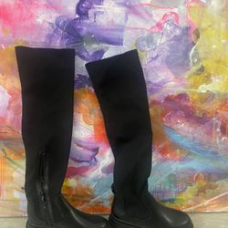 SIMMI Over The Knee Black Boots Size 8
