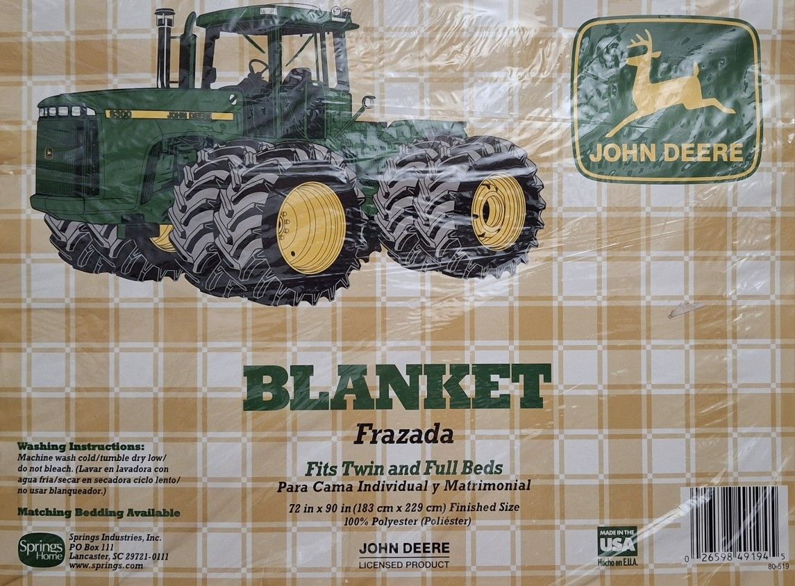 John Deere Blanket 72" x 90" Tractor